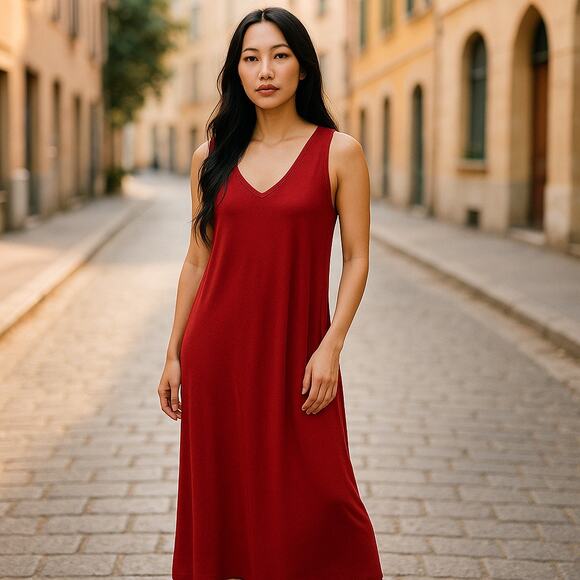 Joan Vass Women's Lava Knit Maxi Dress - Size L - NEW - Cut & Sew - Picture 1 of 7